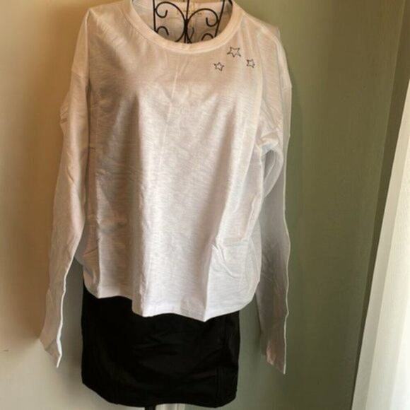 rag & bone Cotton Scribble Star Tee white size 12 - Picture 3 of 7